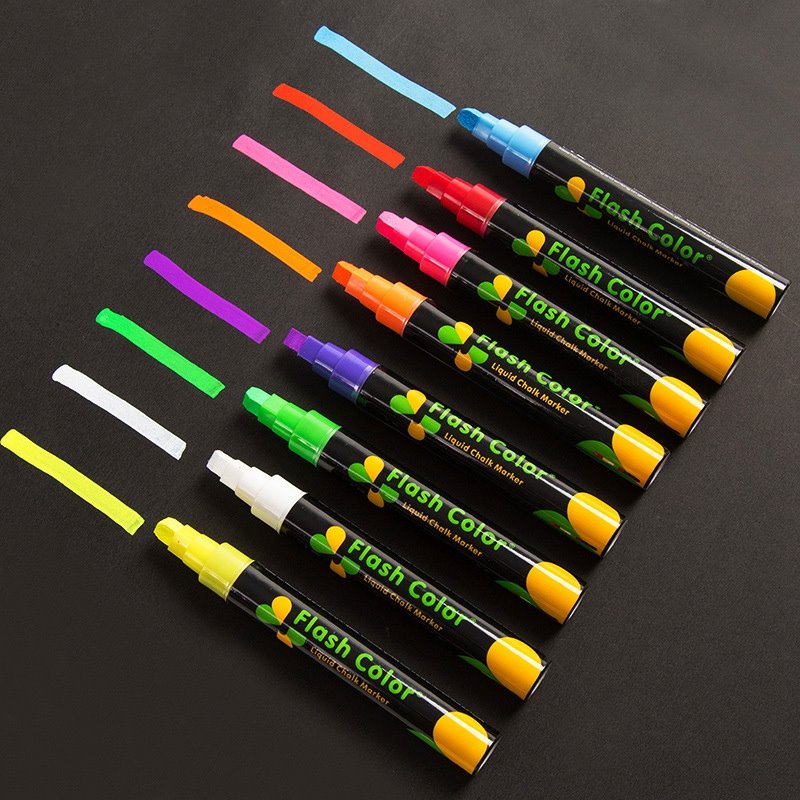 8 pakuotės 6 mm skysti kreidos žymekliai