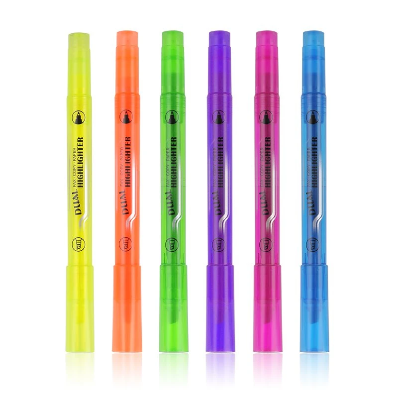 Dvigubos galvutės fluorescencinis paryškinimo rašiklis