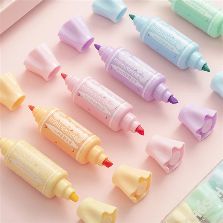 6 vnt Mini Candy Shape žymeklio rašiklis